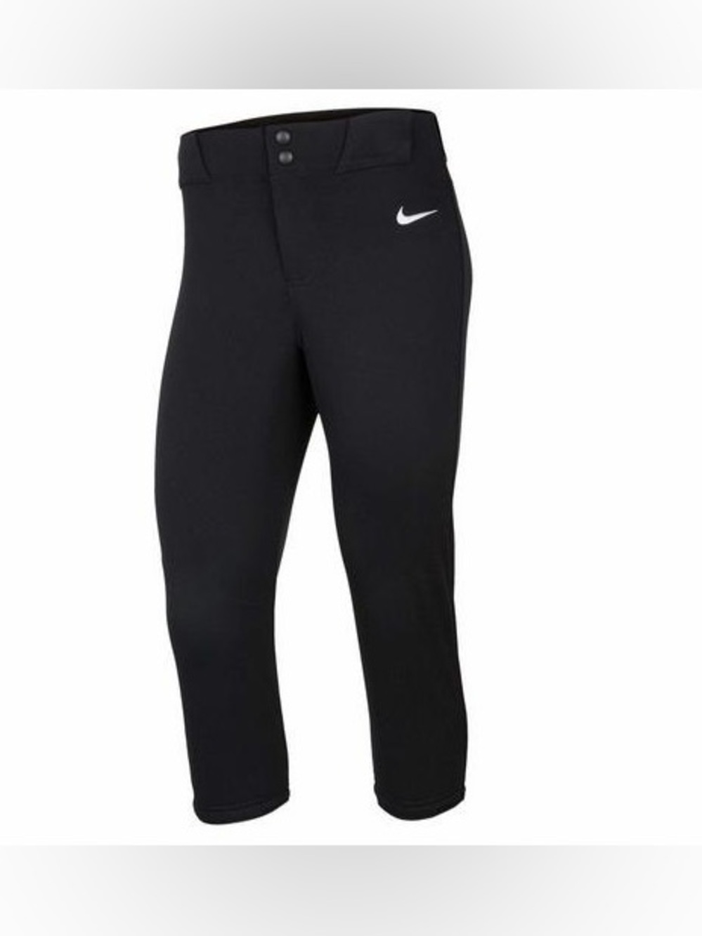 Nike Vapor Select Women S 3/4 Length Baseball Pants Black/White Sz Large